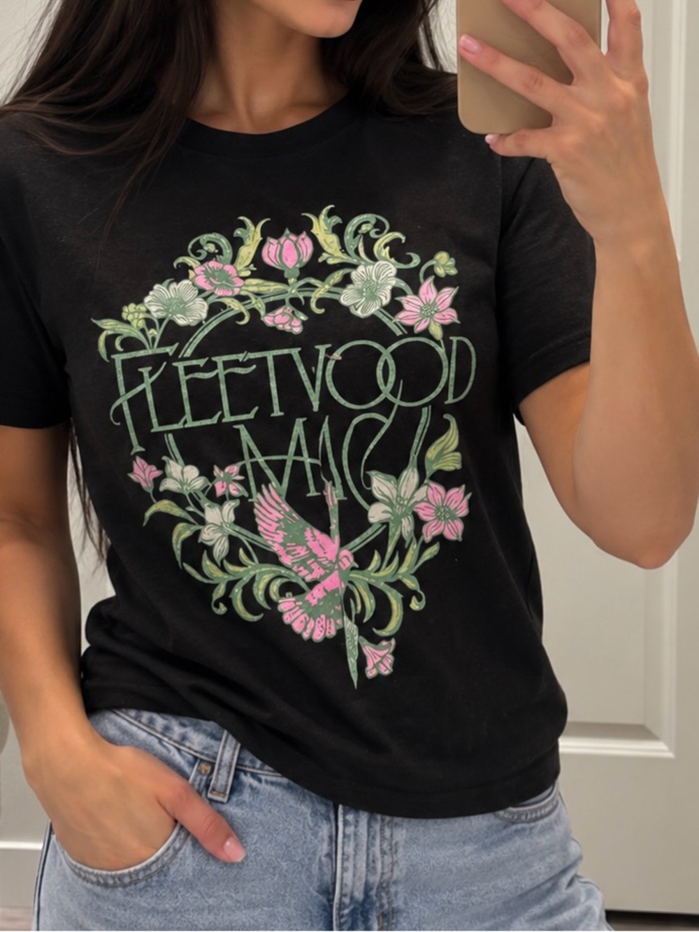 Black Floral Graphic Tee
